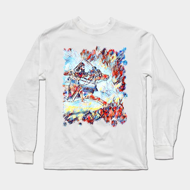 Assyrian Warrior Long Sleeve T-Shirt by doniainart